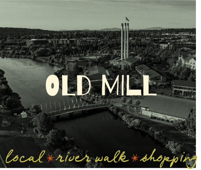 Old Mill District: local, river walk, shopping (opens in a new tab)